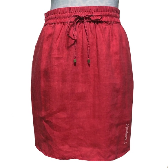 Saint Tropez West Dresses & Skirts - St Tropez West 100% Linen Hot Pink Skirt
